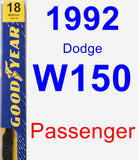 Passenger Wiper Blade for 1992 Dodge W150 - Premium