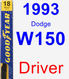 Driver Wiper Blade for 1993 Dodge W150 - Premium