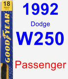 Passenger Wiper Blade for 1992 Dodge W250 - Premium