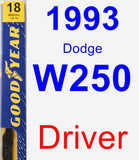 Driver Wiper Blade for 1993 Dodge W250 - Premium