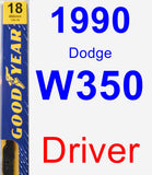 Driver Wiper Blade for 1990 Dodge W350 - Premium