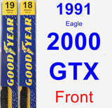 Front Wiper Blade Pack for 1991 Eagle 2000 GTX - Premium