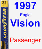 Passenger Wiper Blade for 1997 Eagle Vision - Premium