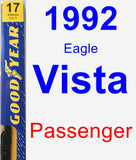 Passenger Wiper Blade for 1992 Eagle Vista - Premium