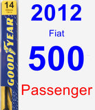 Passenger Wiper Blade for 2012 Fiat 500 - Premium