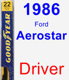 Driver Wiper Blade for 1986 Ford Aerostar - Premium