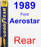 Rear Wiper Blade for 1989 Ford Aerostar - Premium