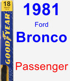 Passenger Wiper Blade for 1981 Ford Bronco - Premium