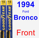 Front Wiper Blade Pack for 1994 Ford Bronco - Premium