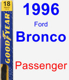 Passenger Wiper Blade for 1996 Ford Bronco - Premium