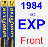 Front Wiper Blade Pack for 1984 Ford EXP - Premium