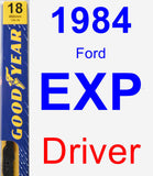 Driver Wiper Blade for 1984 Ford EXP - Premium