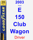 Driver Wiper Blade for 2003 Ford E-150 Club Wagon - Premium