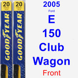 Front Wiper Blade Pack for 2005 Ford E-150 Club Wagon - Premium