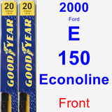 Front Wiper Blade Pack for 2000 Ford E-150 Econoline - Premium