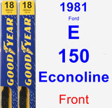 Front Wiper Blade Pack for 1981 Ford E-150 Econoline - Premium