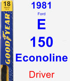 Driver Wiper Blade for 1981 Ford E-150 Econoline - Premium