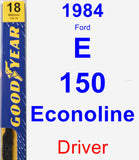 Driver Wiper Blade for 1984 Ford E-150 Econoline - Premium