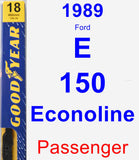 Passenger Wiper Blade for 1989 Ford E-150 Econoline - Premium