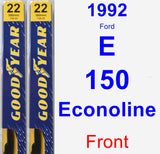 Front Wiper Blade Pack for 1992 Ford E-150 Econoline - Premium