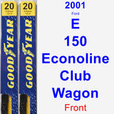 Front Wiper Blade Pack for 2001 Ford E-150 Econoline Club Wagon - Premium