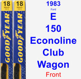 Front Wiper Blade Pack for 1983 Ford E-150 Econoline Club Wagon - Premium