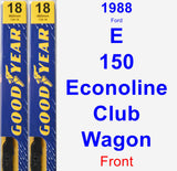 Front Wiper Blade Pack for 1988 Ford E-150 Econoline Club Wagon - Premium