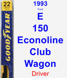 Driver Wiper Blade for 1993 Ford E-150 Econoline Club Wagon - Premium