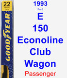 Passenger Wiper Blade for 1993 Ford E-150 Econoline Club Wagon - Premium