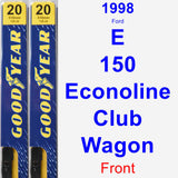 Front Wiper Blade Pack for 1998 Ford E-150 Econoline Club Wagon - Premium