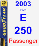 Passenger Wiper Blade for 2003 Ford E-250 - Premium