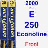 Front Wiper Blade Pack for 2000 Ford E-250 Econoline - Premium