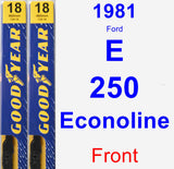 Front Wiper Blade Pack for 1981 Ford E-250 Econoline - Premium