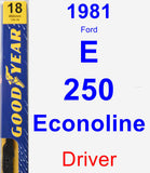 Driver Wiper Blade for 1981 Ford E-250 Econoline - Premium