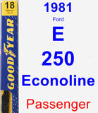 Passenger Wiper Blade for 1981 Ford E-250 Econoline - Premium