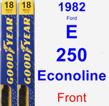 Front Wiper Blade Pack for 1982 Ford E-250 Econoline - Premium