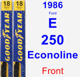 Front Wiper Blade Pack for 1986 Ford E-250 Econoline - Premium