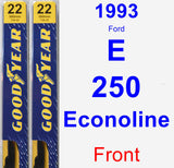 Front Wiper Blade Pack for 1993 Ford E-250 Econoline - Premium