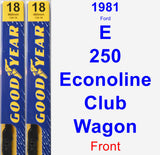 Front Wiper Blade Pack for 1981 Ford E-250 Econoline Club Wagon - Premium