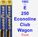 Front Wiper Blade Pack for 1983 Ford E-250 Econoline Club Wagon - Premium