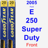 Front Wiper Blade Pack for 2005 Ford E-250 Super Duty - Premium