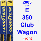 Front Wiper Blade Pack for 2003 Ford E-350 Club Wagon - Premium