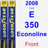 Front Wiper Blade Pack for 2008 Ford E-350 Econoline - Premium