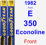 Front Wiper Blade Pack for 1982 Ford E-350 Econoline - Premium