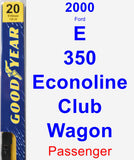 Passenger Wiper Blade for 2000 Ford E-350 Econoline Club Wagon - Premium