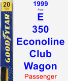 Passenger Wiper Blade for 1999 Ford E-350 Econoline Club Wagon - Premium