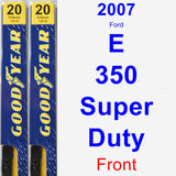 Front Wiper Blade Pack for 2007 Ford E-350 Super Duty - Premium