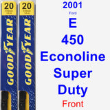 Front Wiper Blade Pack for 2001 Ford E-450 Econoline Super Duty - Premium