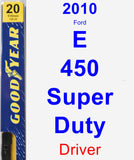 Driver Wiper Blade for 2010 Ford E-450 Super Duty - Premium