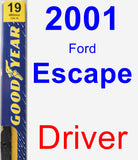 Driver Wiper Blade for 2001 Ford Escape - Premium